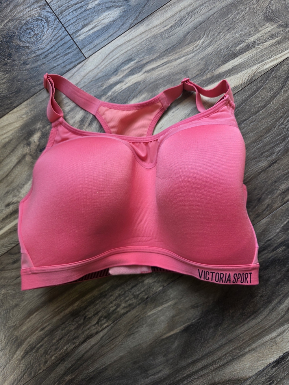 Victoria's Secret Hot Pink Molded-Cup Racerback Sports Bra